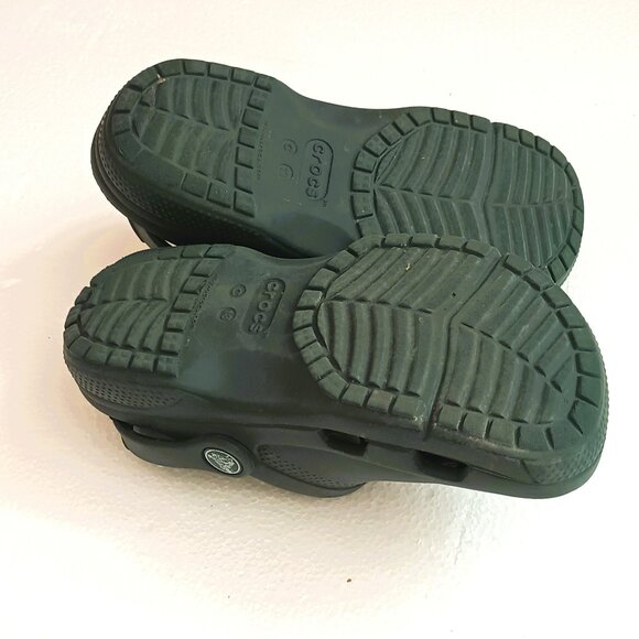 Crocs Kids Charcoal Classic Clogs 13 Unisex Slip On Sandals - Picture 7 of 8